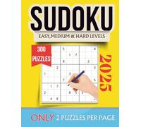 Sudoku Puzzle Book for Adults: Large Print, 2 Puzzles Per Page, with Solutions Included - Perfect for Seniors