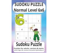 Sudoku Puzzle Normal Level 6x6: Looking for a classic puzzle book that never goes out of style? This Sudoku Normal 6x6 book delivers timeless fun with ... It makes a thoughtful gift for puzzle lovers.