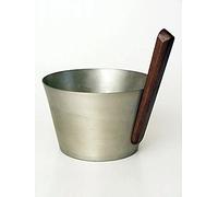 SudoreWell® Seau en aluminium (champagne) 5,0 L avec manche en bois