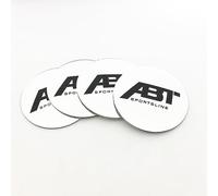SUDORF 4 pièces Cache-moyeux Autocollants 56.5 mm diamètre pour ABT Logo Accessoires de Voiture,A