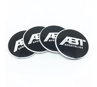 SUDORF 4 pièces Cache-moyeux Autocollants 56.5 mm diamètre pour ABT Logo Accessoires de Voiture,C