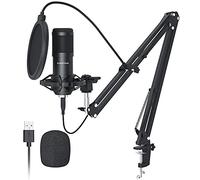 SUDOTACK Micro à Condensateur USB, Microphone avec Bras PC Cardioïde Professionnel pour Gaming, Podcasting, Enregistrement, Youtube, Home Studio, Voix Off, Home-Studio