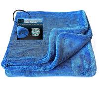 Sudz Budz® Chiffon Sec Ultra-Absorbant en Microfibre Voiture Boucle Torsadée XXL 1200 GSM. 90 x 60cm, Séchage Rapide, sans Traces, Ultra Douce. Épais, Double Face, sans Bords, Serviette sans Rayures