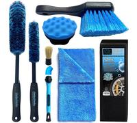 Sudz Budz® Nettoyage de Jante Deluxe Lot de 6 | sans Rayures Brosses de Lavage de Jantes Longues/Courtes, Détail Brosse, Brosse à Pneu, Briller Applicateur, Chiffon Moelleuse de Séchage