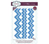 Sue Wilson Clean & ‿Simple Collection Matrice de Découpe Bordures Zig Zag en Métal, Découpe la Plus Longue 19 x 1,8 cm