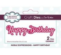 Sue Wilson Noble Expressions Collection Happy Birthday Métal 9,8 x 2,2 cm
