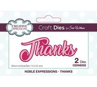 Sue Wilson Noble Expressions Collection-Thanks, Métal, 7,4 x 3 cm