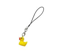 SueaLe Adorable chaîne de téléphone en forme de canard jaune facile à attacher, porte-clés fait à la main décoration pour sacs et portefeuilles, breloque en forme de canard jaune mignon, Canard en