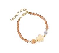 SueaLe Breloque portable en céramique avec étoiles de mer, escargot et perles de cristaux réglables, taille unique, Comme décrit