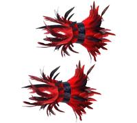 SueaLe Chaines de pied à plumes réglables pour Halloween, cosplay, spectacles de danse, punk rock avec peluche, taille unique, Comme décrit