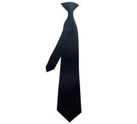 SueaLe Cravates pré-nouées en soie synthétique pour homme - 50 x 8 cm - Couleur noire unie - Accessoires de mariage - Or rose