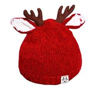 SueaLe Joli bonnet tricoté pour bébé créatif à tricoter en bois de bois de cerf pour Noël pour anniversaire ou chapeau de Noël