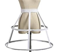 SueaLe Jupon en crinoline pour femme avec 2/3/4/5 cerceaux pour filles, demi-jupon pour cosplay, victorien, vintage, robe de fête, jupon crinoline, Deux cercles blancs 55, Taille unique