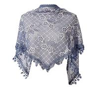 SueaLe Mantilla Voile Catholique Dentelle Couvre-Tête Latin Masse Triangle Broderie Voile Couvre-Tête Latin, C, Taille unique