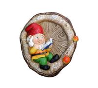 SueaLe Nains de jardin à suspendre en résine et pots de fleurs, décorations de paysage, visages d'arbres