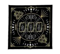 SueaLe Nappe de lecture en flanelle pour tarots mystique luxueux en velours pour la lecture et la décoration de la maison