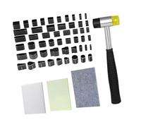 SueaLe Outils d'estampage pour cuir - Tapis de coupe - Outils en cuir perforés avec marteau - Outil d'artisanat pour travaux manuels avec marteau perforé
