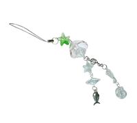 SueaLe Pendentif élégant en forme de poisson et de conque pour ajouter une touche de fraîcheur naturelle à votre appareil inspiré de la mer, Vert, taille unique