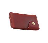 SueaLe Petits porte-cartes de crédit pour homme et femme avec fermeture à bouton pression, rouge vin