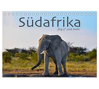 Südafrika - Big 5 und mehr (Tischkalender 2026 DIN A5 quer), CALVENDO Monatskalender: Faszinierende Fotos von Büffel, Leopard, Löwe, Nashorn, Elefant und anderen.