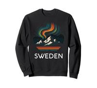 Suède Aurore Boréale Aurore Boréale Rétro Arctic Sky Love Sweatshirt