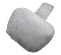 Suede Car Headrest Pillow 29x19cm Soft Neck Support(Gray) | Soft suede fabric, 29x19cm size, reduces neck strain, vehicle fit, all-season comfort
