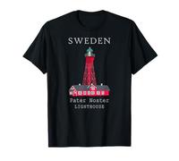 Suède, Phare de Pater Noster, Dessin à la Main T-Shirt