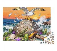 Suède Stockholm Archipelago Mouette Puzzle en Bois Imperméable DIY Puzzles De 1000 Pièces pour Adultes Cadeaux Coloré De Décoration pour La Maison