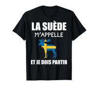 Suède Suédois Scandinavie Pêche Vacances Caudeau T-Shirt