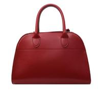 Suede Tote Bag for Women, Women's Faux Leather Tote Bag, Vintage Top Handle Bag Fashion Retro Shoulder Satchel Bag (Red Leather Small)