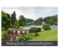 Südenglische Landschaftsgärten (Tischkalender 2026 DIN A5 quer), CALVENDO Monatskalender: Der englische Landschaftsgarten - der Traum von einer idealen Landschaft.