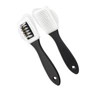 Suedes Brosse de nettoyage de chaussures 4 voies en daim et nubuck pour produits en cuir Brosses à poils pour bottes de chaussures