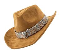 Suedes Style Western Chapeau Fashion Party Dress Femmes Denim Mode pour Festival Costume Fêtes Outdoor Voyage Chapeau, kaki, Taille unique