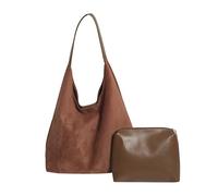 Suedes Tote Bag Designer Sacs de travail pour femmes Hobo Bags, Totes Top Sacs à main Portefeuilles Sac à bandoulière pour voyage, Travail-Marron