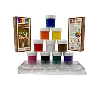 SÜDOR Lot de 10 peintures acryliques à base d'eau pour enfants et adultes - 10 couleurs de 20 ml chacune - 20 ml