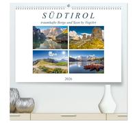 Südtirol, traumhafte Berge und Seen by VogtArt (hochwertiger Premium Wandkalender 2026 DIN A2 quer), Kunstdruck in Hochglanz: Reiselust auf Südtirol? ... Foto`s von Berge und Seen inspirieren.