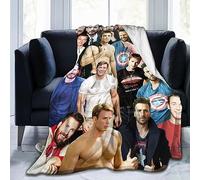 Suehome Chris Evans Couverture polaire en laine douce et confortable pour canapé, bureau, voiture, camping, yoga, voyage, décoration d'intérieur, couverture de plage en peluche