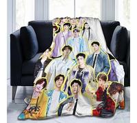 Suehome Couverture Wang Yibo douce et confortable en laine polaire pour canapé, bureau, voiture, camping, yoga, voyage, décoration d'intérieur, couverture de plage en peluche