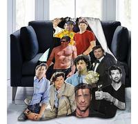 Suehome Patrick Dempsey Couverture polaire en laine douce et confortable pour canapé, bureau, voiture, camping, yoga, voyage, décoration d'intérieur, couverture de plage en peluche