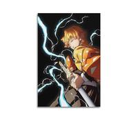 SUEJGUSJLU Poster décoratif sur toile Demon Slayer Agatsuma Zenitsu - Décoration murale moderne pour chambre à coucher - 40 x 60 cm