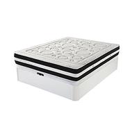 Sueño Contigo Rêve de toi Berlin Matelas Mémoire de Forme, viscoeltastica, Blanc et Noir, Mariage, 180 x 135 x 25 cm