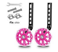 Sueooudh Support de vélo pour enfant - Stabilisateur réglable - Convient pour vélo de 12, 14, 16, 18, 20 - Rose