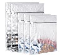 SUERIV Sac à linge extra large en maille nid d'abeille 125 g/m² en tissu net durable et réutilisable, sac de lavage délicat pour lingerie, vêtements, jeans, serviette de bain, chaussettes (taille 2L,