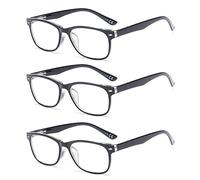 Suertree 3 Pack Lunettes de Lecture Anti-lumière Bleue, Lunettes de Pour Ordinateur Bloquant la Lumière Bleue Lecture pour Femmes Hommes de Lunettes 0.0