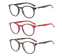 Suertree 3 Pack Lunettes de Lecture Anti-lumière Bleue, Lunettes de Pour Ordinateur Bloquant la Lumière Bleue Lecture pour Femmes Hommes de Lunettes 3.5 JH250