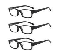 Suertree KS9806 Lot de 3 paires de lunettes de lecture pour femme avec aide visuelle et anti-fatigue 4,0 x