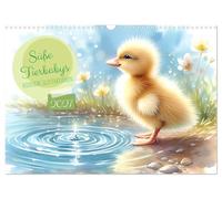 Süße Tierbabys - niedliche Illustrationen (Wandkalender 2027 DIN A3 quer), CALVENDO Monatskalender: süße Illustrationen