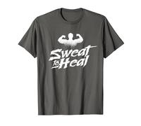Sueur pour Guérir Haltérophilie Haltérophile T-Shirt, Homme, Asphalte, 5XL