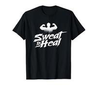 Sueur pour Guérir Haltérophilie Haltérophile T-Shirt, Homme, Noir, 5XL