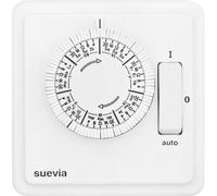 Suevia SU280439 Programmateur horaire pour montage encastré analogique programme hebdomadaire 1200 W IP20 programme On/Off/Auto